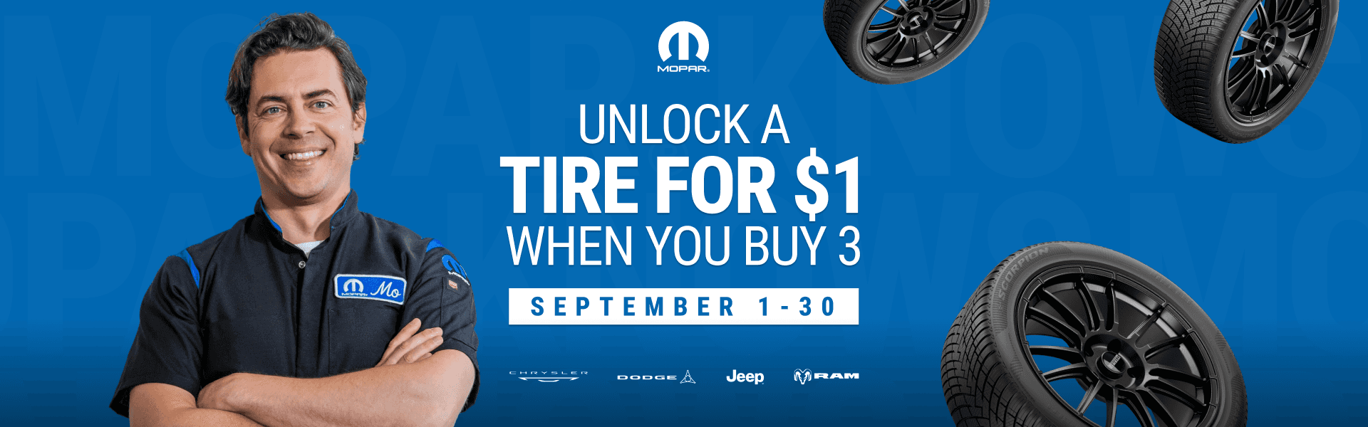 Buy 3 Tires, Get 4th for $1