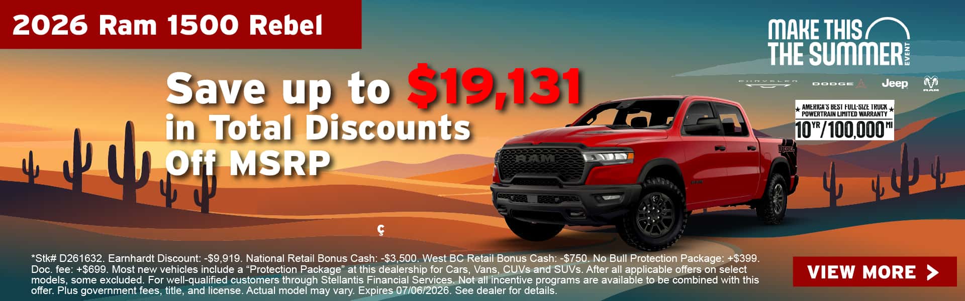 2026 Ram 1500 Rebel offer
