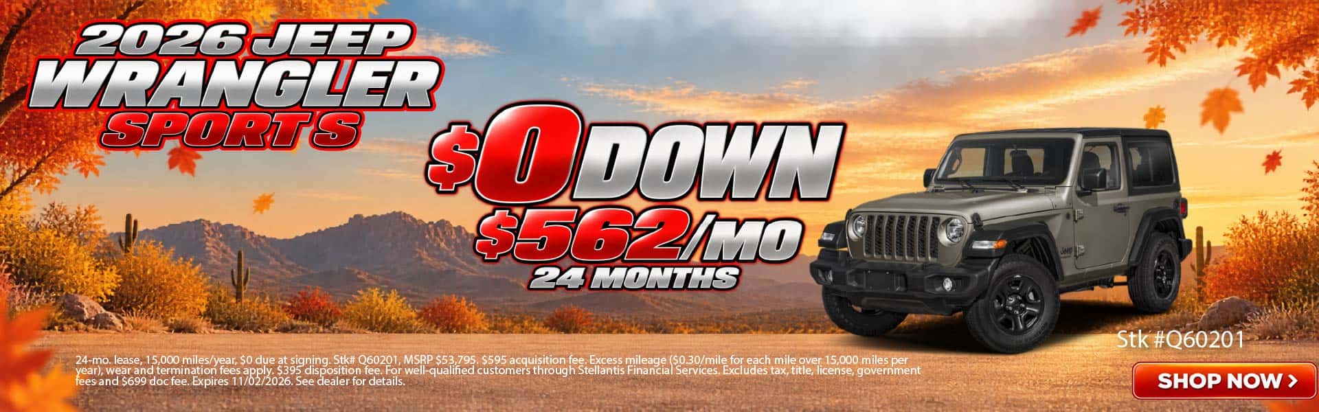 2026 Jeep Wrangler Sport S