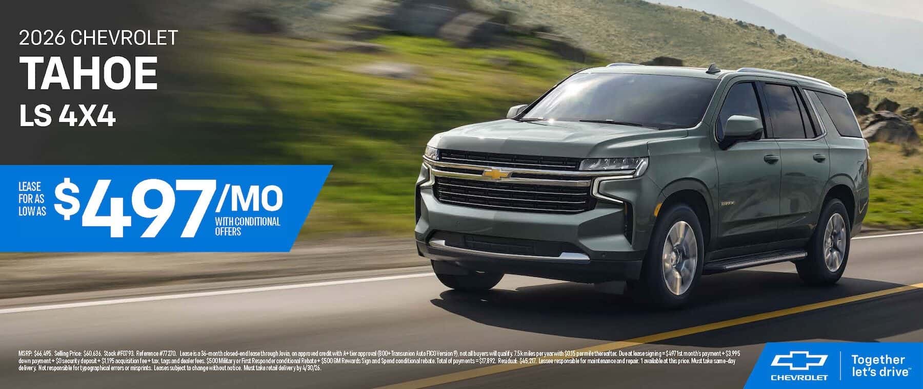 2026 Chevrolet Tahoe special