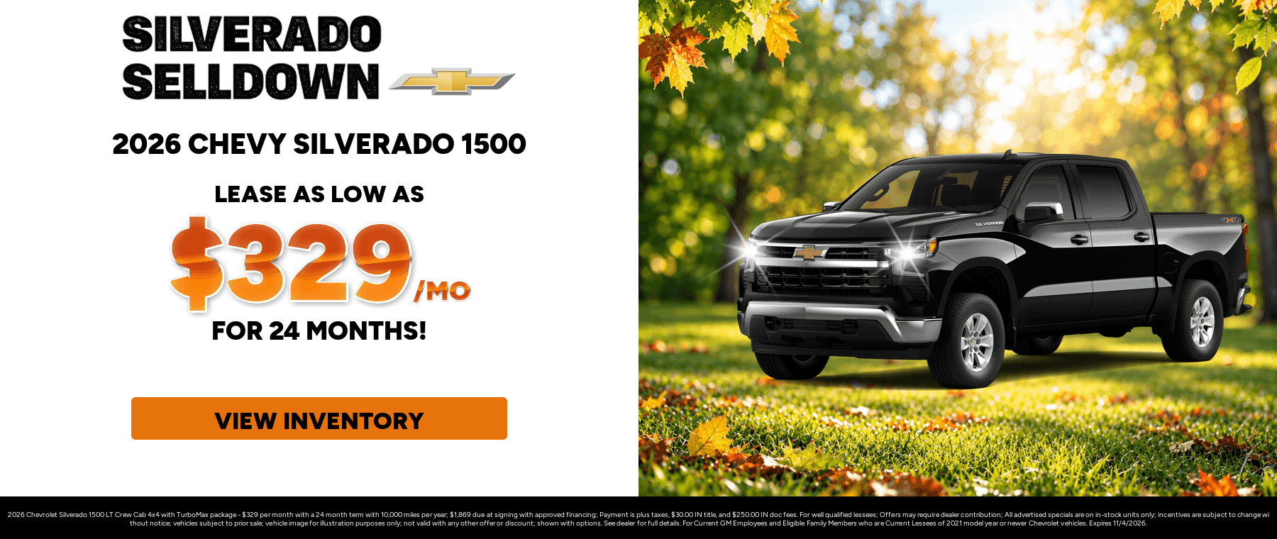 Best lease payments on a 2026 Chevrolet Silverado 1500 near Peru, IN