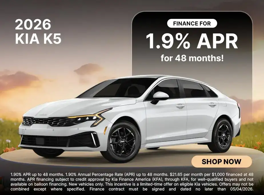 2026 Kia K5 1.9% APR for 48 Months