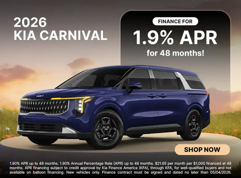 2026 Kia Carnival 1.9% APR for 48 Months