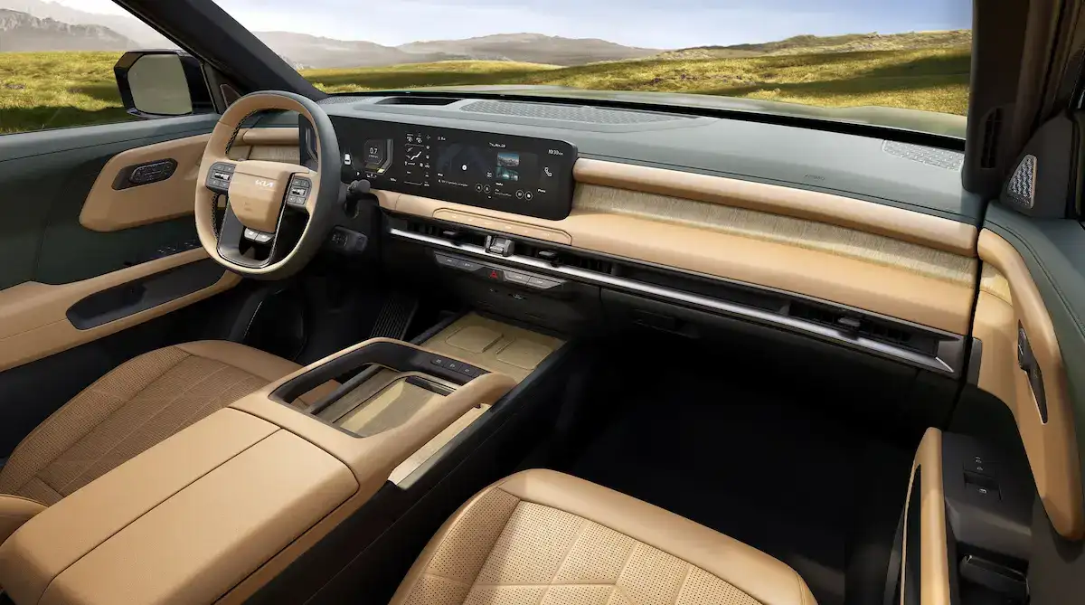 2027 Kia Telluride X-Line SX in Millstone and Saddle Brown SynTex seat trim