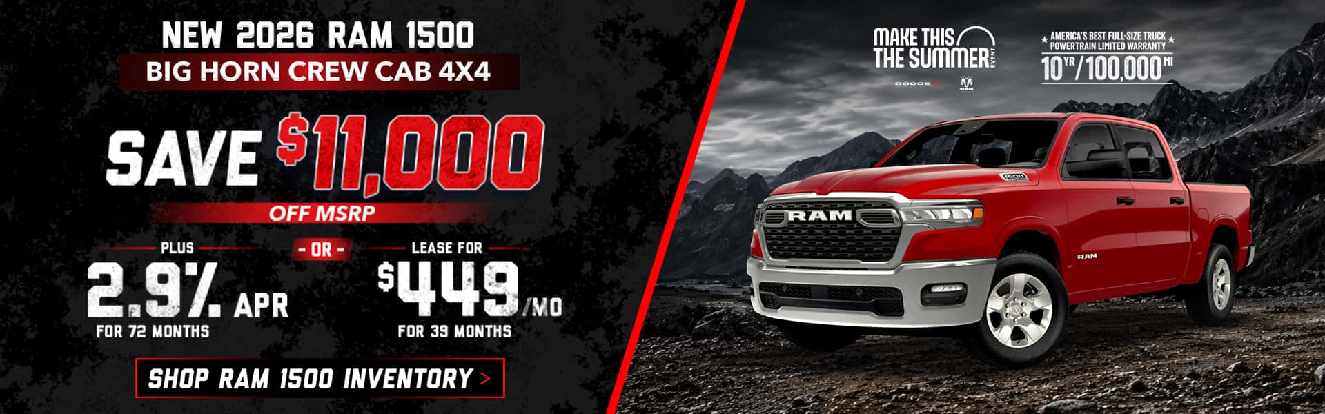 New 2026 Ram 1500 Big Horn Crew Cab 4x4
