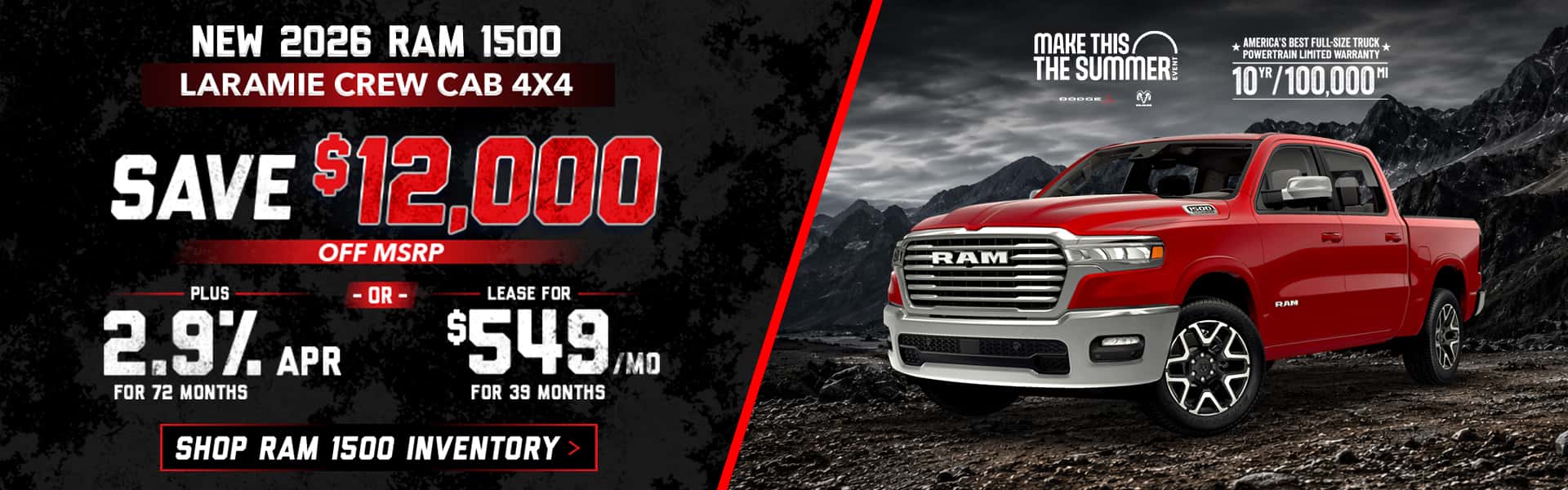 New 2026 Ram 1500 Laramie Crew Cab 4x4
