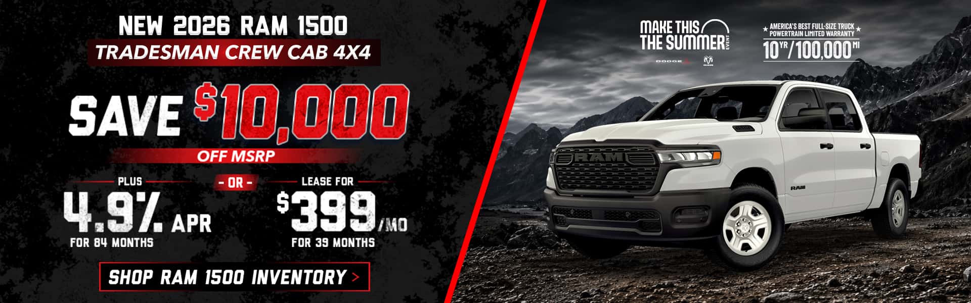 New 2026 Ram 1500 Tradesman Crew Cab 4x4