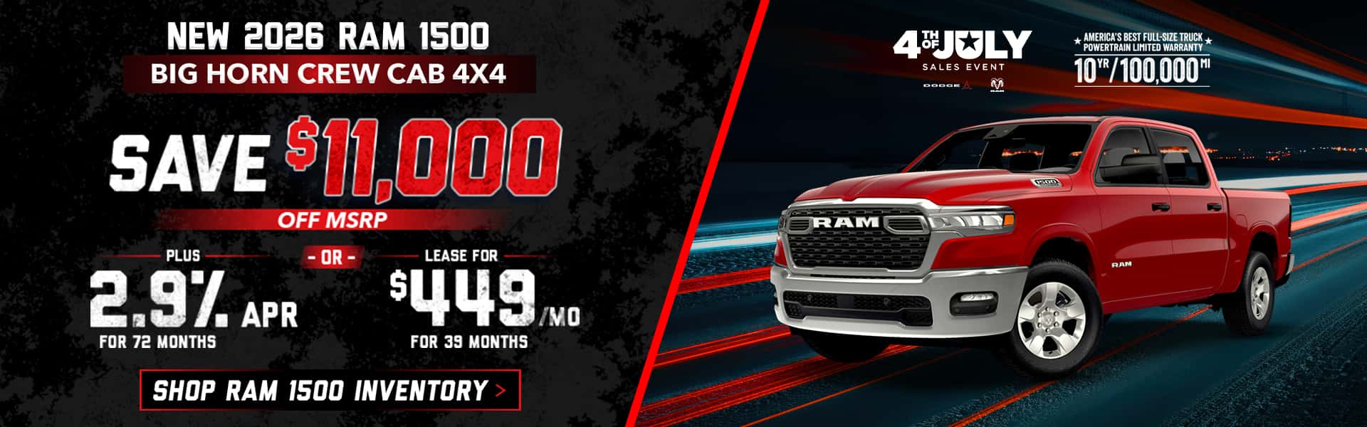 New 2026 Ram 1500 Big Horn Crew Cab 4x4