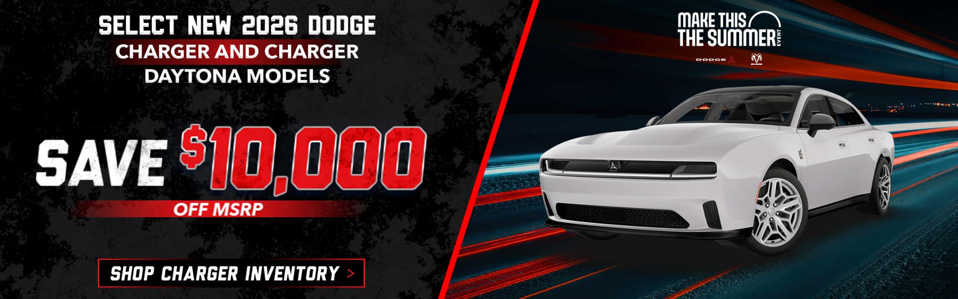 Select New 2026 Dodge Charger and Charger Daytona Models