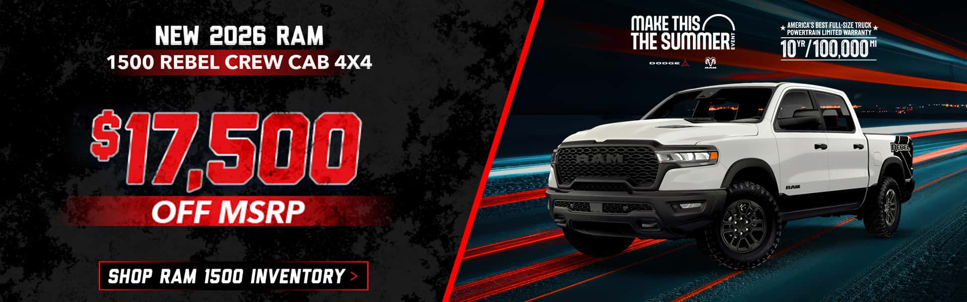 New 2026 Ram 1500 Rebel Crew Cab 4X4