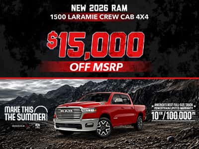 New 2026 Ram 1500 Laramie Crew Cab 4X4