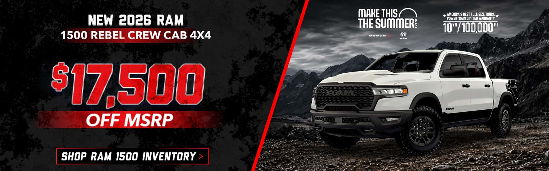New 2026 Ram 1500 Rebel Crew Cab 4X4