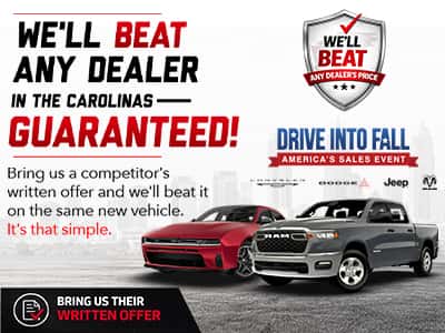 We'll Beat Any Dealer in the Carolinas — Guaranteed!