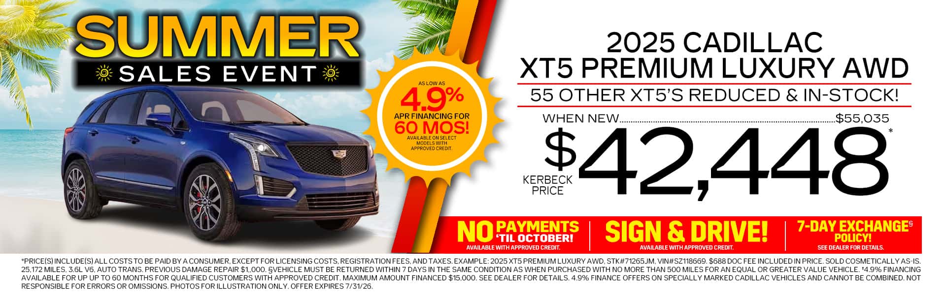 Kerbeck Certified Cadillac XT5 Special Pricing