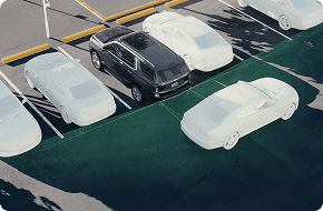 Reverse Automatic Braking combined with Rear Cross Traffic Braking