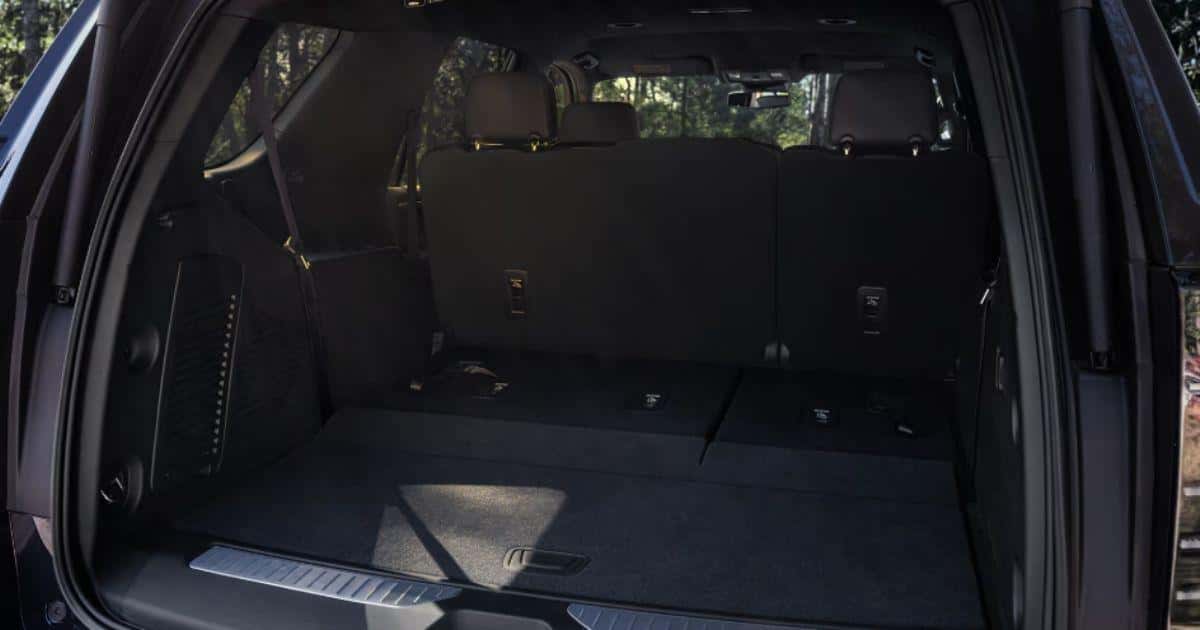 You can turn the 2026 Tahoe into a two-row hauler by folding the rear seats.