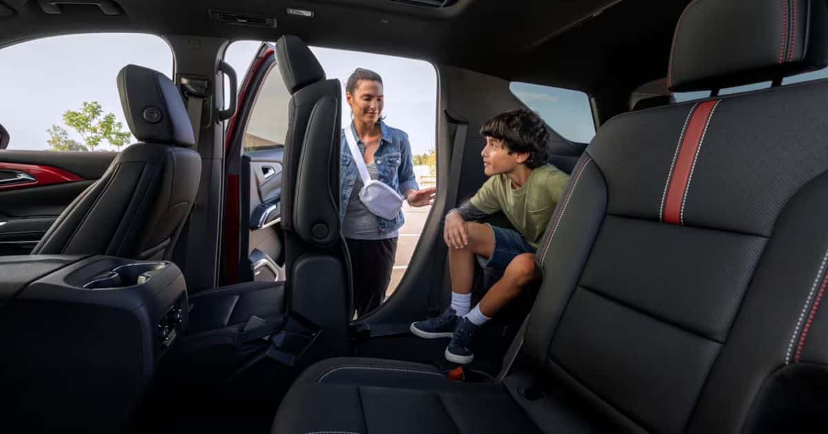 The RS and High Country trims of the 2026 Chevy Traverse has One-Touch Fold second-row seats.