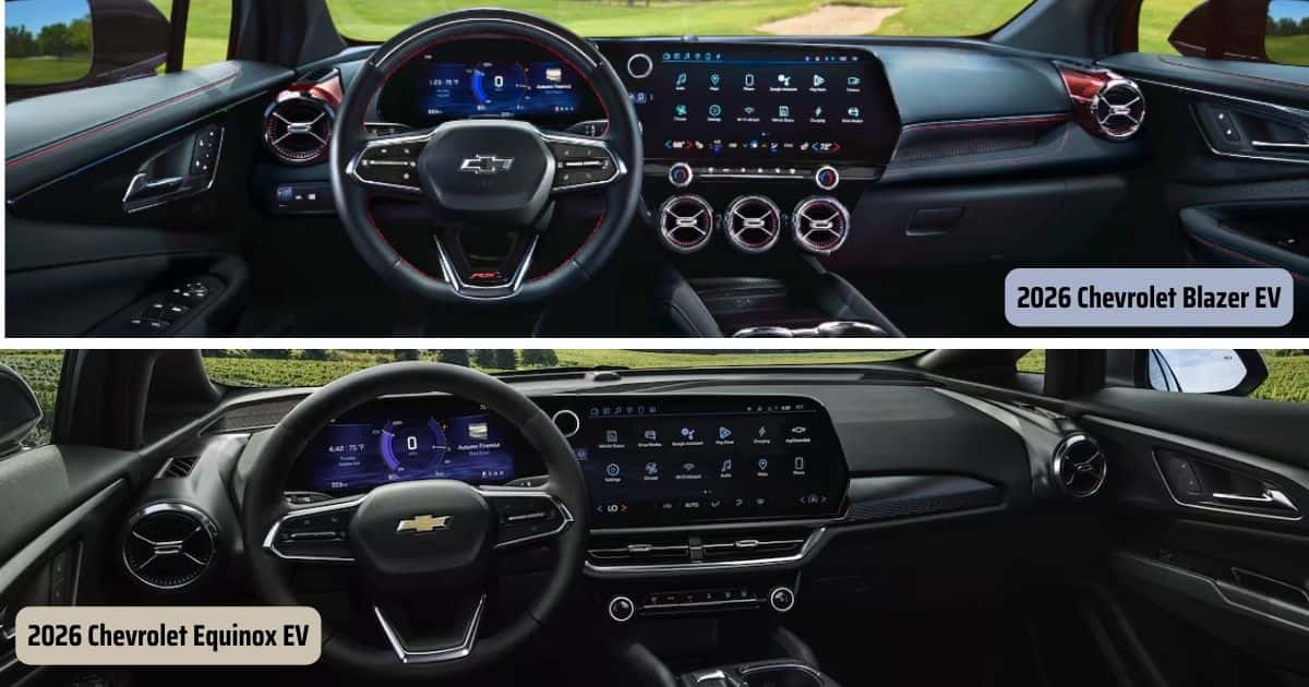 2026 Chevrolet Blazer EV vs 2026 Chevrolet Equinox EV tech features