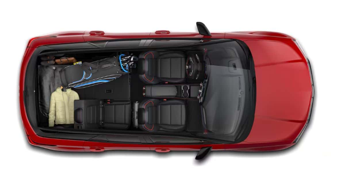 The 2026 Blazer LT has enough room to seat 5 people and cargo at the back.