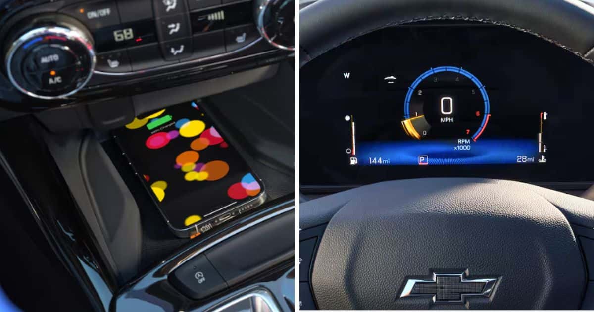 Wireless charging and an 8-inch diagonal color Driver Information Center in the 2026 Chevy Trax