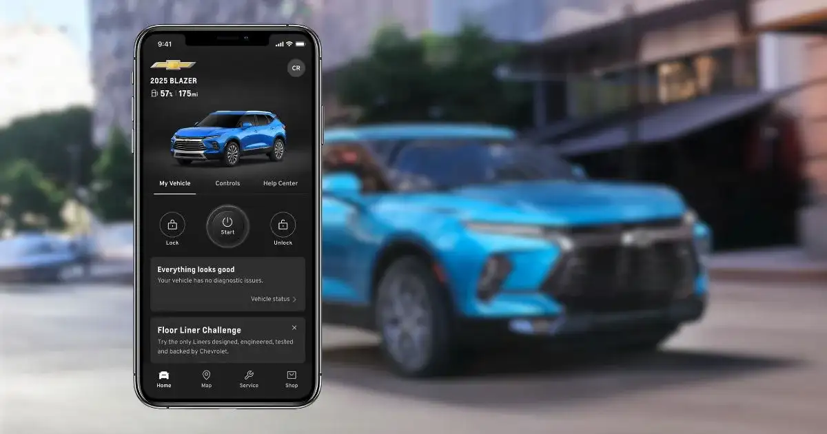 The myChevrolet app has a remote start function as one of its features