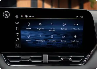 Chevrolet Equinox infotainment touchscreen displaying app icons
