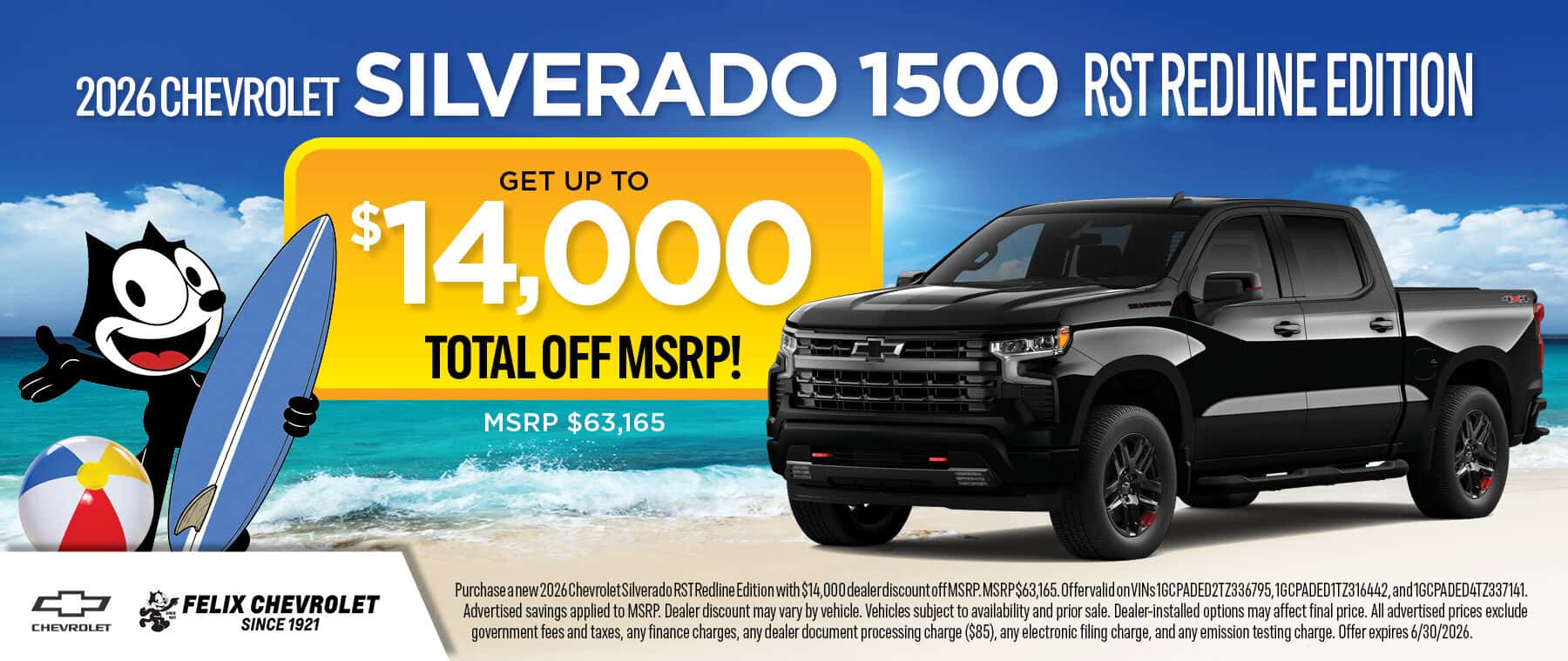 2026 Chevrolet Silverado 1500 RST Redline Edition June Special