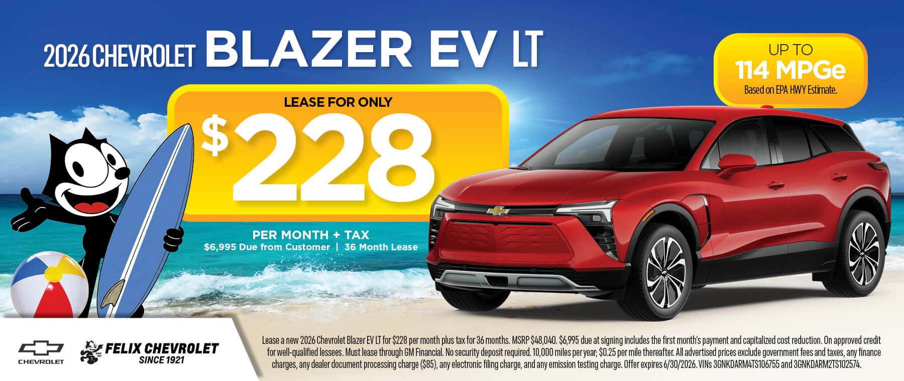 2026 Blazer EV LT June Lease Special