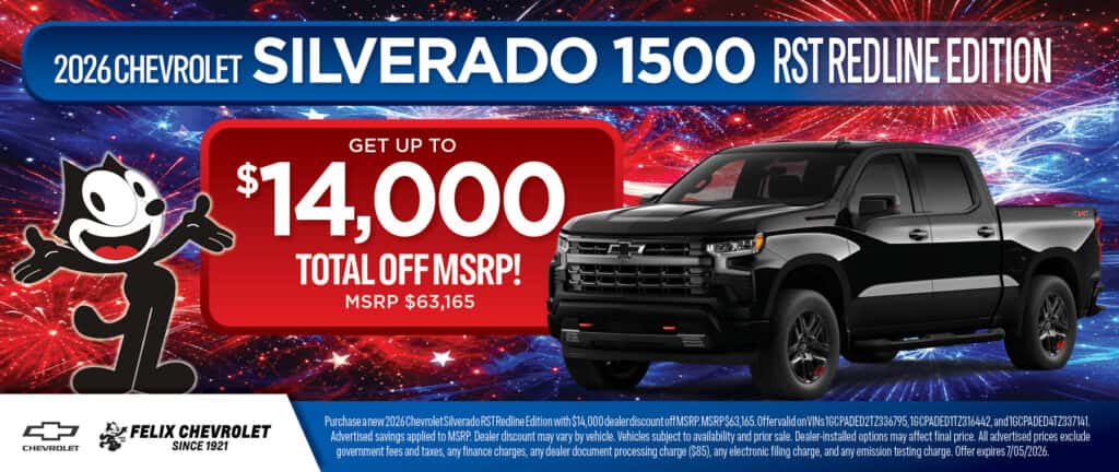 2026 Chevrolet Silverado 1500 RST Redline Edition July Special