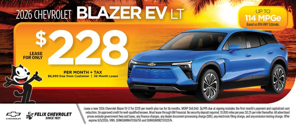 2026 Blazer EV LT July Lease Special