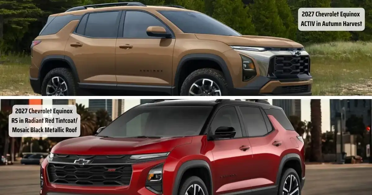 The 2027 Chevy Equinox has updated exterior details and fresh color options