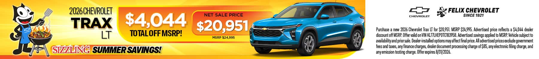 2026 Chevrolet TRAX LT August Special