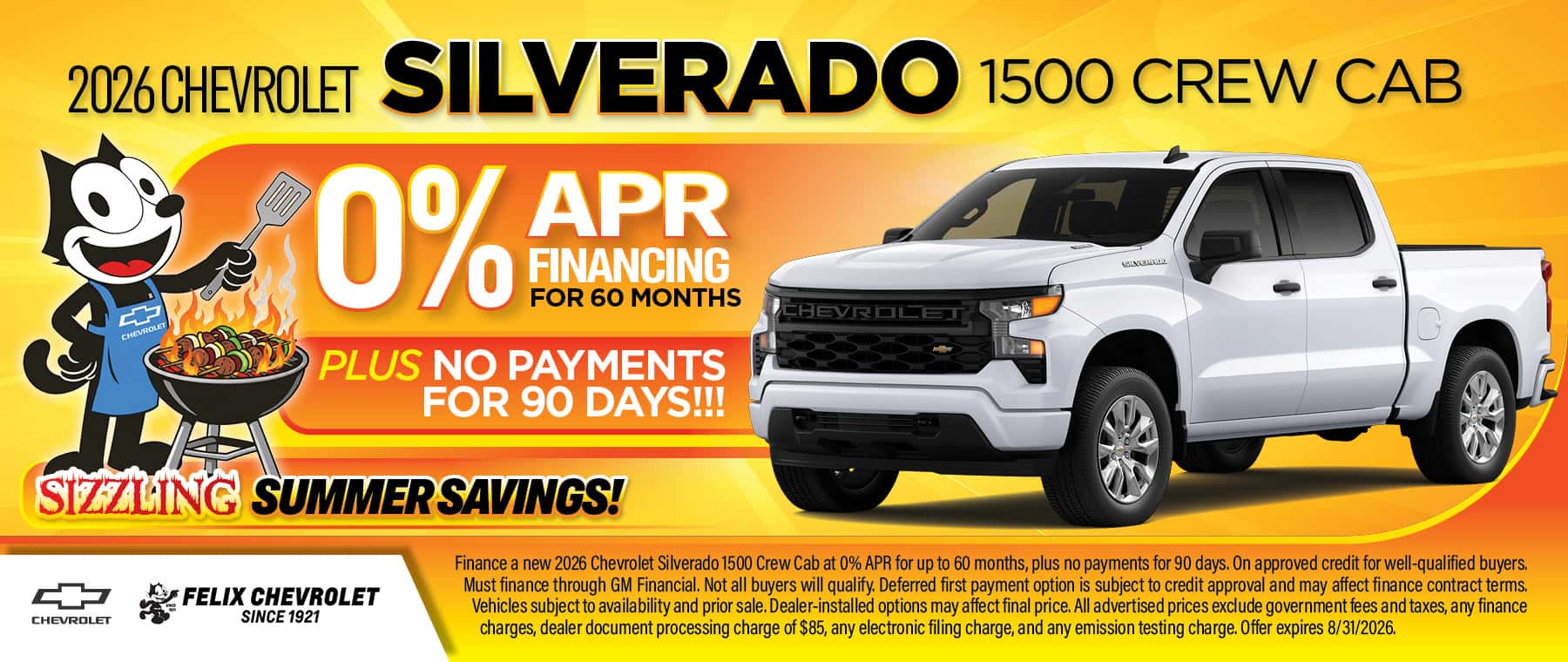 2026 Chevrolet Silverado 1500 Crew Cab Finance Special August