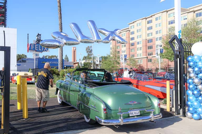 Classic green Chevrolet convertible at the Felix Chevrolet Classic Car Show