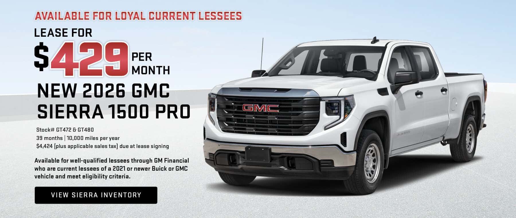 October Leases on New 2026 GMC Sierra 1500 Trucks