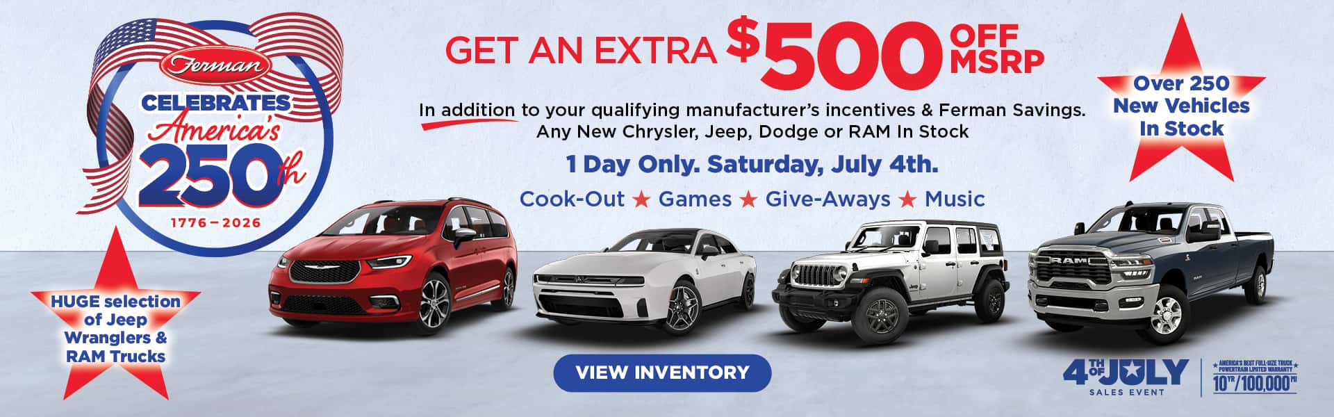Ferman of New Port Richey 4th of July Sales Event
