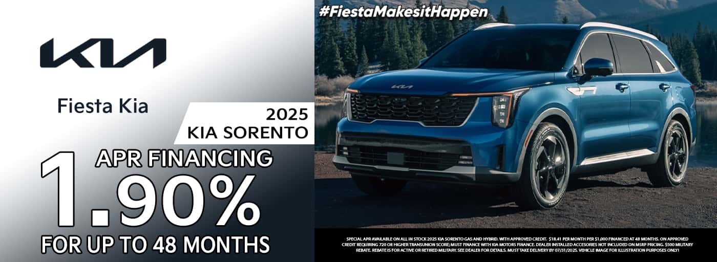 Fiesta Kia July 2025 Sorento Special