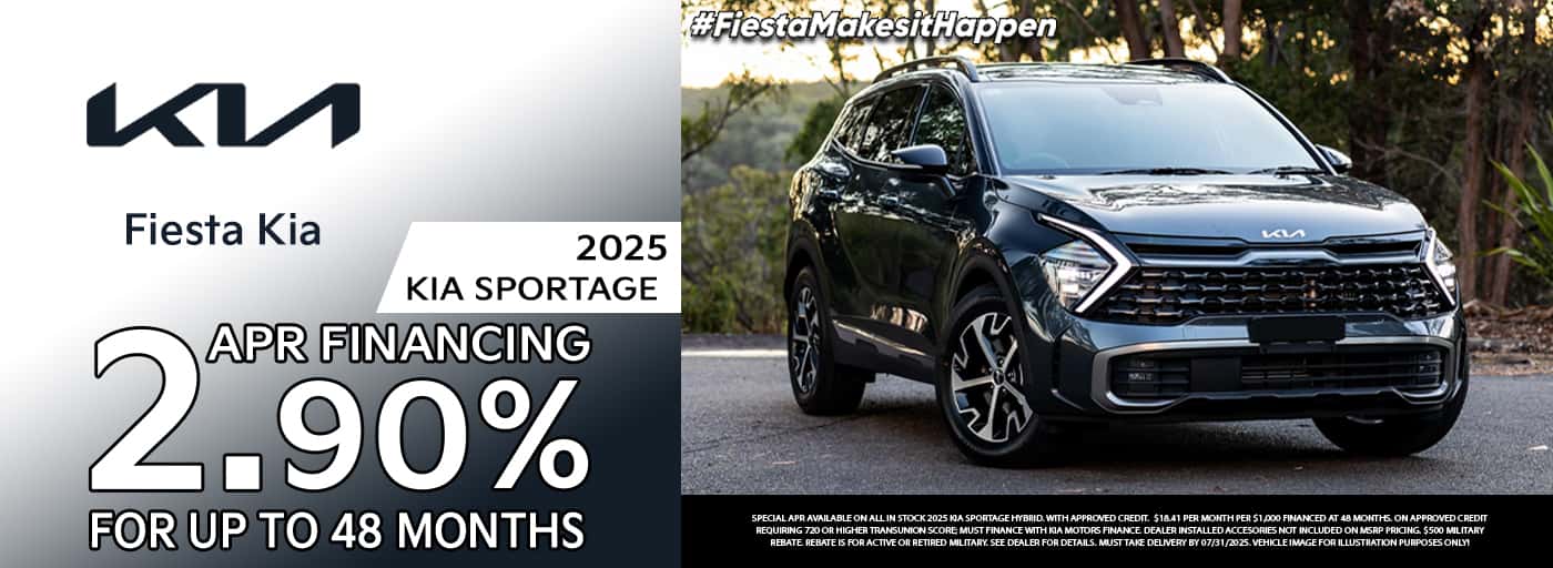 Fiesta Kia July 2025 Sportage Hybrid Special