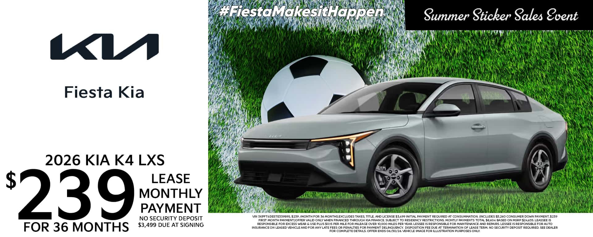 Fiesta Kia June 2026 K4 Special