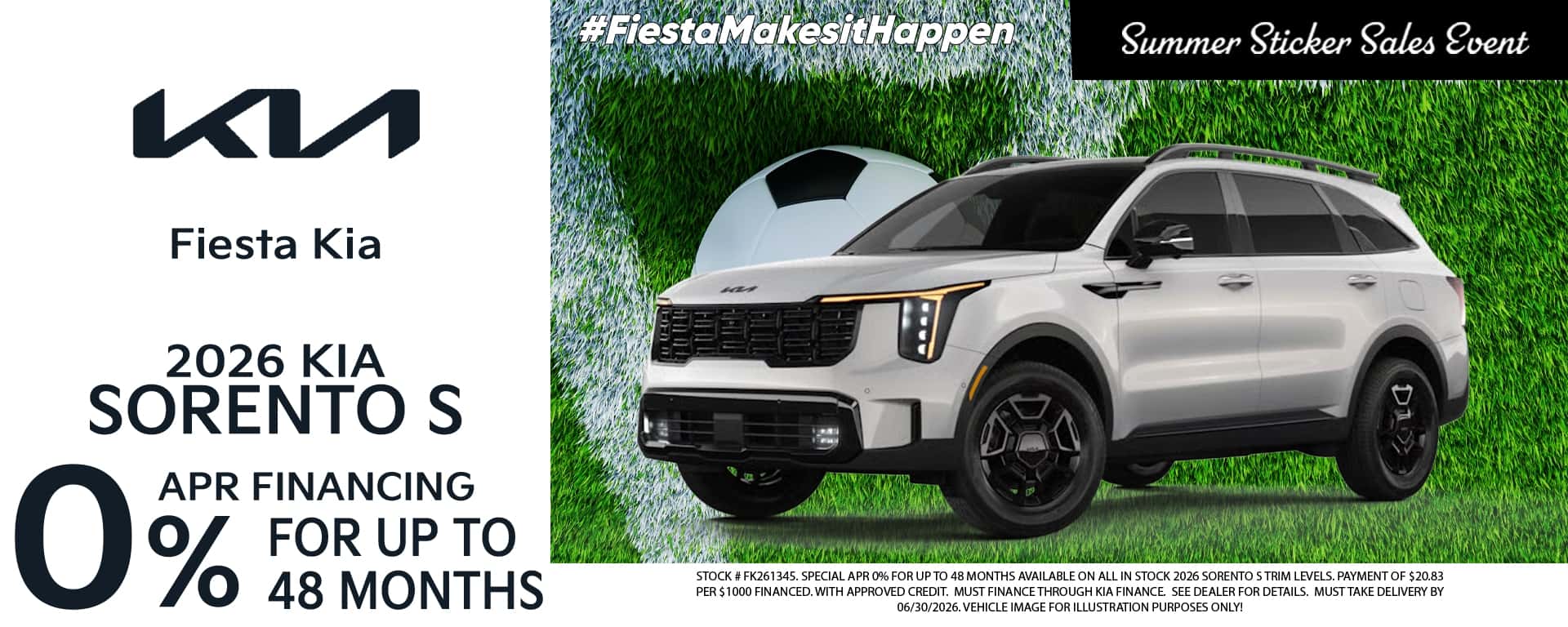 Fiesta Kia June 2026 Sorento Special