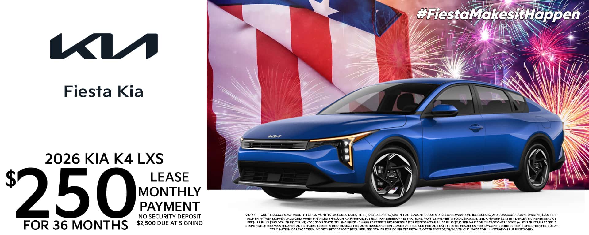 Viva Kia July 2026 K4 Special