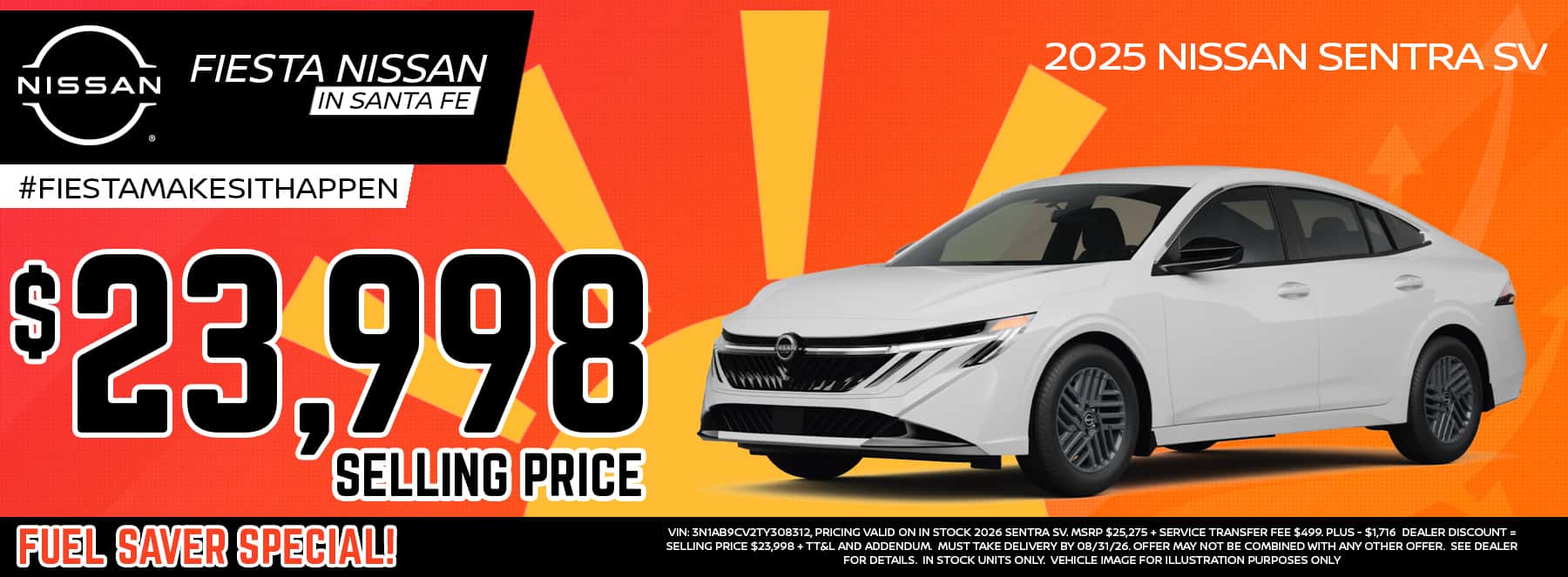 Fiesta Nissan August 2026 Sentra Special