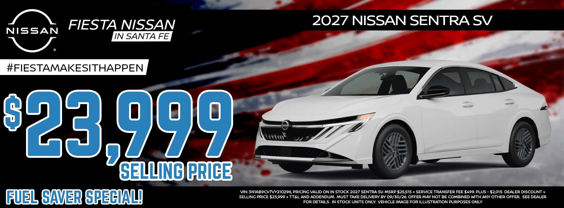 Fiesta Nissan September 2026 Sentra Special