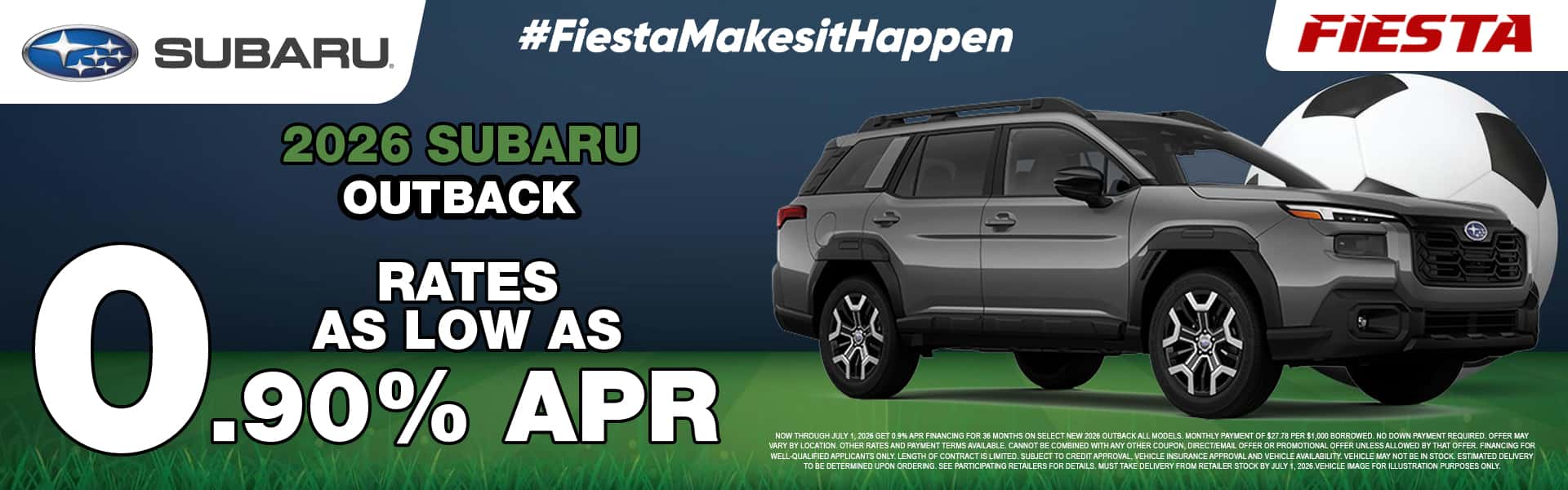 Fiesta Subaru June 2026 Outback Special