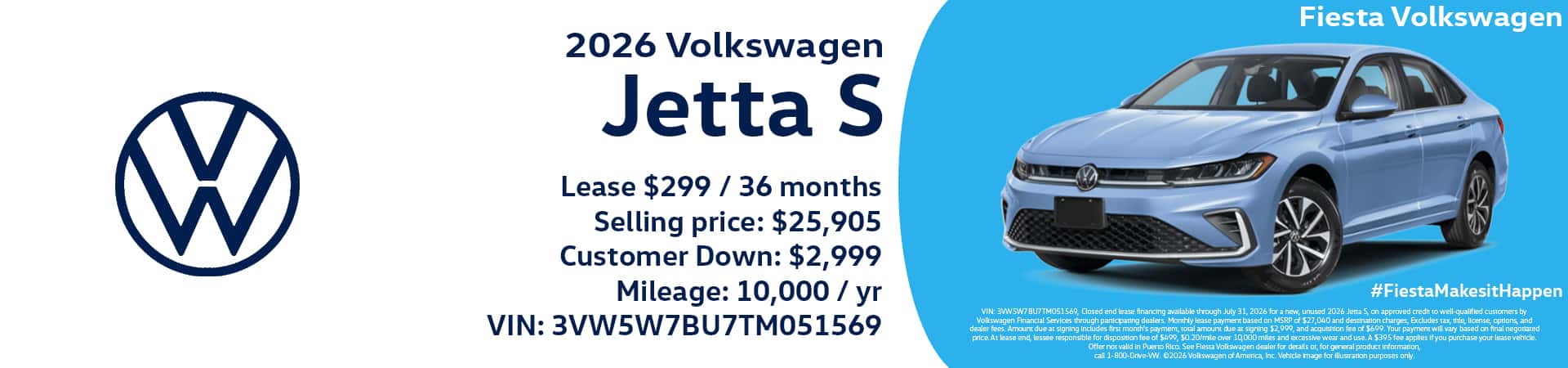 Fiesta VW July 2026 Jetta Special