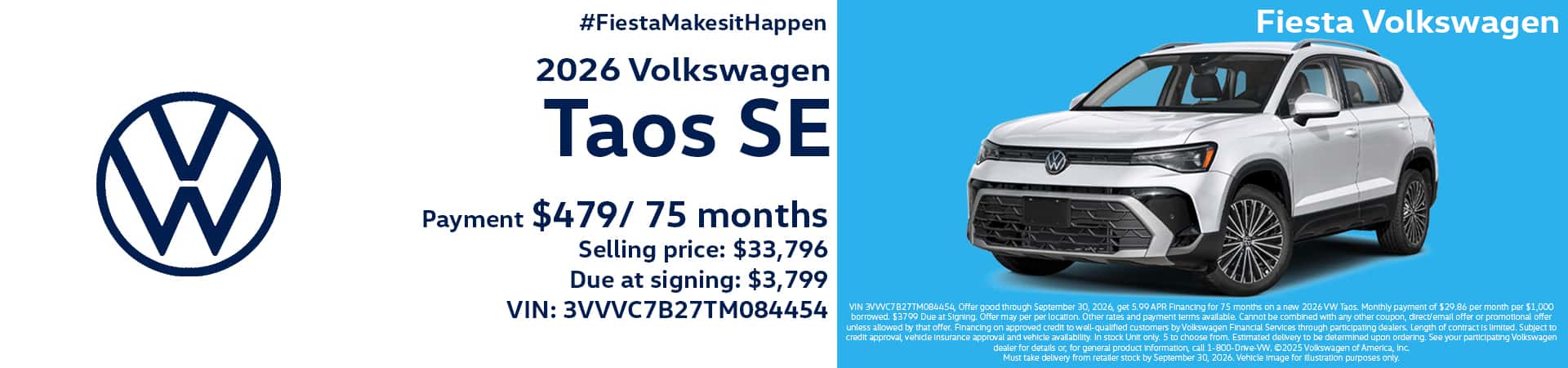Fiesta VW September 2026 Taos Special
