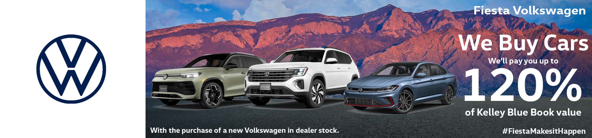 Fiesta VW October 2026 120% over KBB value Offer