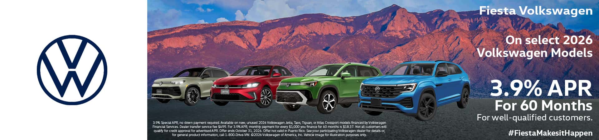 Fiesta VW October 2026 3.9% APR Offer