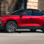 2025 Chevy Blazer driving in profile