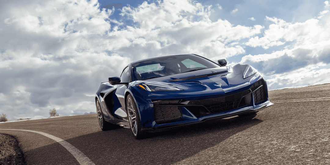 Chevrolet Corvette ZR1 driving on a racetrack